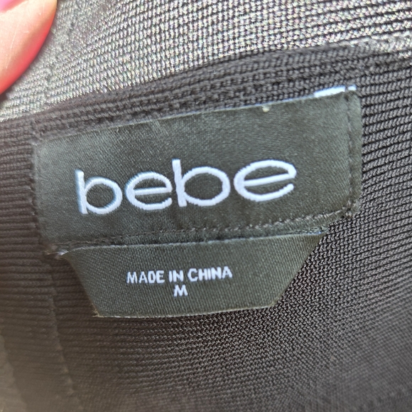 NWT Bebe Black Bandage Bodycon Midi Dress - Picture 4 of 5